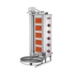 SilverInox 2167-U5 Üstten Motorlu Döner Ocağı, 5 Radyanlı, Doğalgazlı - SilverInox