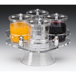 Zicco ZCP-525 Polikarbon Döner Sosluk Reçellik Baharatlık Standı, 27x27x23 cm - Zicco