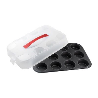 Dr. Oetker 1011 Bake&Go Kapaklı Muffin Kalıbı, 39 cm, 12'li - 1