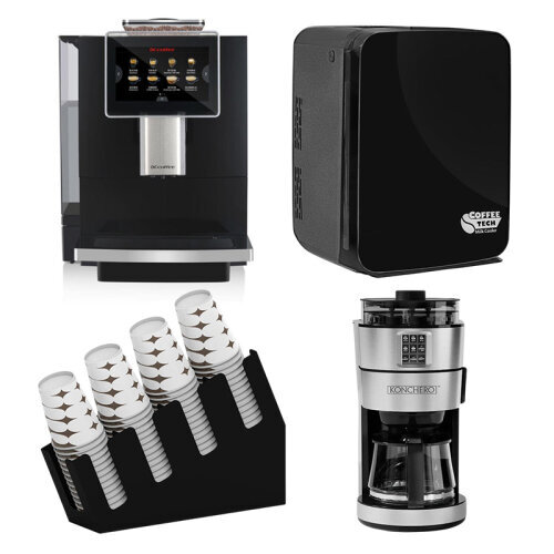 Dr.Coffee F10 Tam Otomatik Kahve Makinesi, 4 Parça Ofis Seti - 1