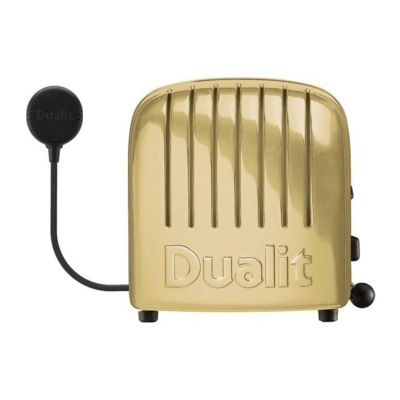 Dualit 47391 Classic Toaster, 4 Chamber, Handmade, Brass - Dualit