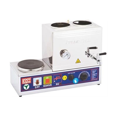 Duran Çelik DÇ 014 30 Model 2 Demlikli Kaynaklı Pleytli Çay Ocağı, 15 L, Elektrikli - 1