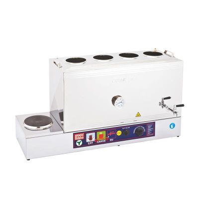Duran Çelik DÇ 018 80 Model 4 Demlikli Kaynaklı Pleytli Çay Ocağı, 74 L, Elektrikli - 1