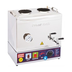 Duran Çelik DÇ 021 35 Model 2 Demlikli Kaynaklı Çay Ocağı, 25 L, Elektrikli - Duran Çelik