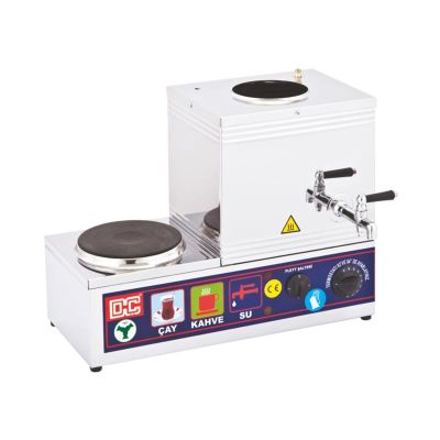Duran Çelik DÇ 026 15 Model Tek Demlikli Vidalı Pleytli Çay Ocağı, 12 L, Elektrikli - 1