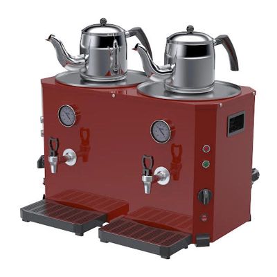 Duran Çelik DÇ 093 Çay Makinesi, 2 Demlikli, 26 L, Kırmızı - 1
