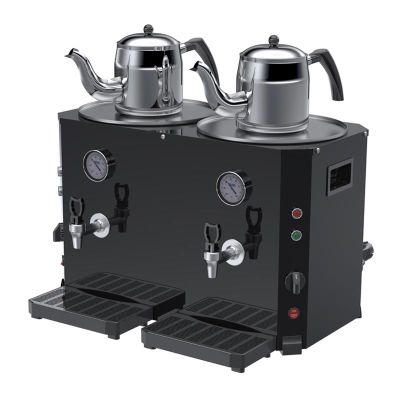 Duran Çelik DÇ 094 Çay Makinesi, 2 Demlikli, 46 L, Siyah - 1