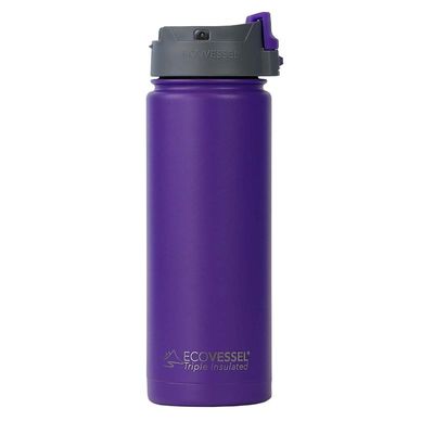 Ecovessel Perk Termos, Paslanmaz Çelik, 20 oz, 600 ml, Mor - 1