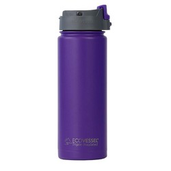 Ecovessel Perk Thermos, Stainless Steel, 20 oz, 600 ml, Purple - EcoVessel