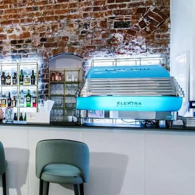 Elektra Barlume Fully Automatic Espresso Coffee Machine, 2 Groups, Ice Blue - Elektra