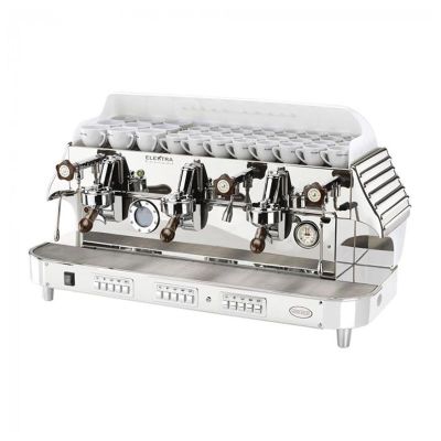 Elektra Barlume Fully Automatic Espresso Coffee Machine, 3 Groups, White - Elektra