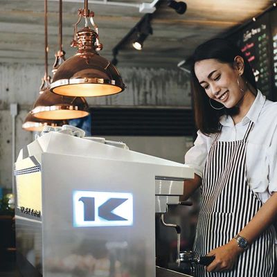 Elektra K-UP 3B Tam Otomatik Espresso Kahve Makinesi, 3 Gruplu, İnci Siyah - Elektra