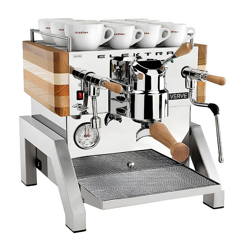 Elektra Verve Tall Cup Tam Otomatik Espresso Kahve Makinesi, Tek Gruplu, Inox Ahşap - Elektra