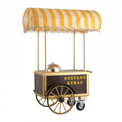 Emart Chestnut Kebab Trolley, 150x90x85 cm - Emart