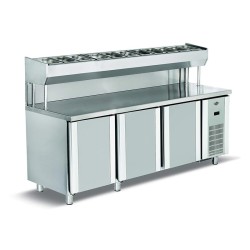 Empero 200.80.01-PSY Pizza and Salad Preparation Refrigerator, 3 Doors, 300 L - Empero