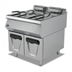 Empero 700 Plus Fryer with Cabinet, 24+24 L, Natural Gas - Empero