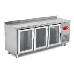 Empero Counter Type Refrigerator, Glass, 3 Doors, 400 L - Empero