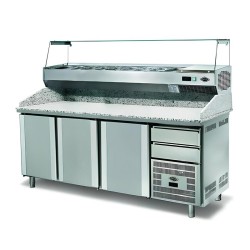 Empero EMP.210.80.02 Шкаф для приготовления теста, гранитная столешница, 3 дверцы, 500 л - Empero