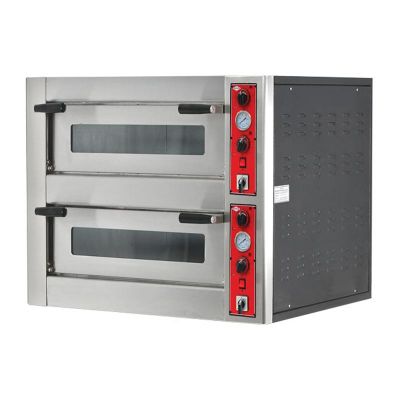 Empero EMP.4.4G Double Deck Pizza Oven, 30 cm 4+4 Pizza Capacity, Gas - Empero