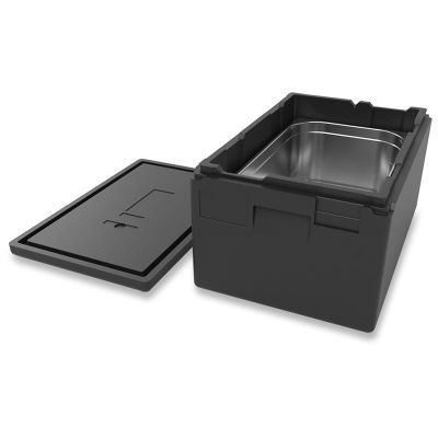 Empero Epp Carrybox Thermobox, 1/1 GN, Üstten Yüklemeli, 46 L, Siyah - 1