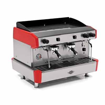 Empero Yarı Otomatik Espresso Kahve Makinesi, 2 Gruplu, Kırmızı - 1