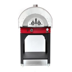 Empero PLF.PLS.D5.R Ev Tipi Taş Tabanlı 25 cm x 4 Pizza Kapasiteli Pizza ve Pide Fırını, Gazlı, Kırmızı - 5