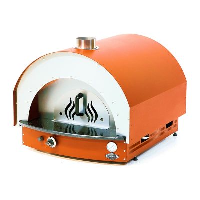 Empero PLF.PLS.D5.O Ev Tipi Taş Tabanlı 25 cm x 4 Pizza Kapasiteli Pizza ve Pide Fırını, Gazlı, Turuncu - Empero
