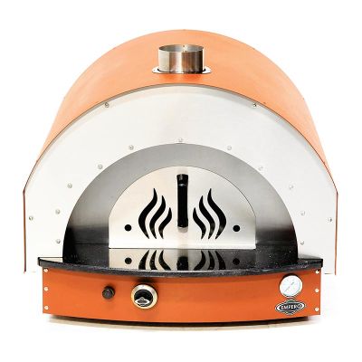 Empero PLF.PLS.D5.O Ev Tipi Taş Tabanlı 25 cm x 4 Pizza Kapasiteli Pizza ve Pide Fırını, Gazlı, Turuncu - 2