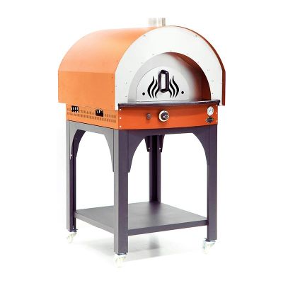 Empero PLF.PLS.D5.O Ev Tipi Taş Tabanlı 25 cm x 4 Pizza Kapasiteli Pizza ve Pide Fırını, Gazlı, Turuncu - 4