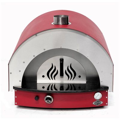 Empero PLF.PLS.D5.W.R Ev Tipi Taş Tabanlı 25 cm x 4 Pizza Kapasiteli Pizza ve Pide Fırını, Odunlu, Kırmızı - 1