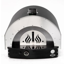 Empero PLF.PLS.D5.W.B Ev Tipi Taş Tabanlı 25 cm x 4 Pizza Kapasiteli Pizza ve Pide Fırını, Odunlu, Siyah - Empero