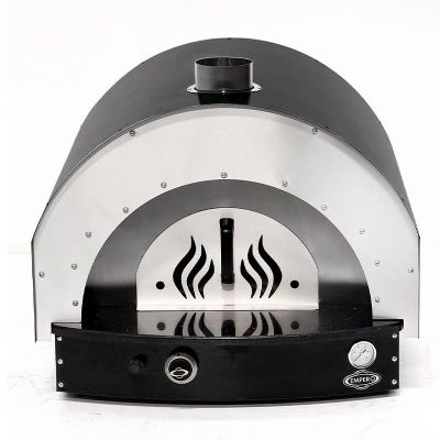 Empero PLF.PLS.D5.W.B Ev Tipi Taş Tabanlı 25 cm x 4 Pizza Kapasiteli Pizza ve Pide Fırını, Odunlu, Siyah - Empero