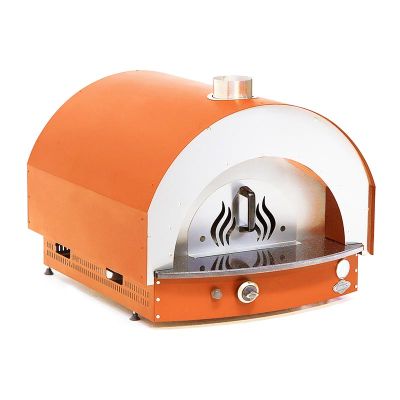 Empero PLF.PLS.D5.W.O Ev Tipi Taş Tabanlı 25 cm x 4 Pizza Kapasiteli Pizza ve Pide Fırını, Odunlu, Turuncu - Empero