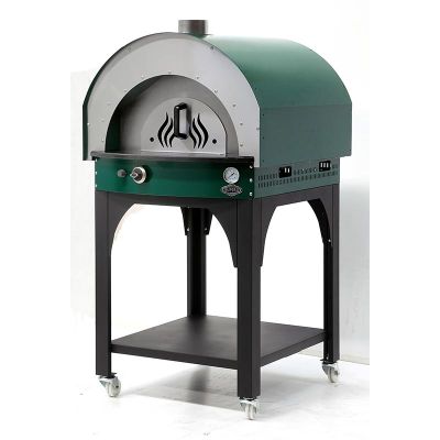 Empero PLF.PLS.D5.W.G Ev Tipi Taş Tabanlı 25 cm x 4 Pizza Kapasiteli Pizza ve Pide Fırını, Odunlu, Yeşil - 5