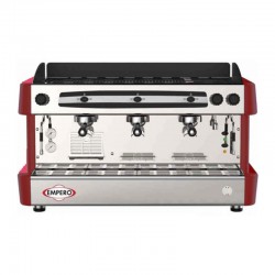 Empero Fully Automatic Espresso Coffee Machine, 3 Groups, Red - Empero