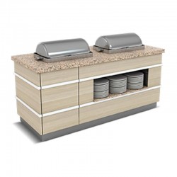 Empero Galata Hot Display Unit, 2 Chafing Dish - Empero