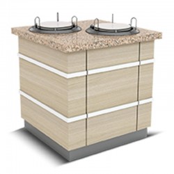 Empero Galata Plate Dispenser, Neutral, 2 Plates, 110x90x90 cm - Empero