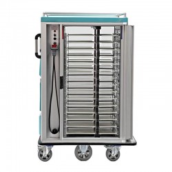 Empero Hot-Cold Food Delivery Trolley, 30x1/3 Tray Capacity - 1