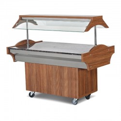 Empero Neutral Saladbar, Granite Top, 210x89x137 cm - Empero