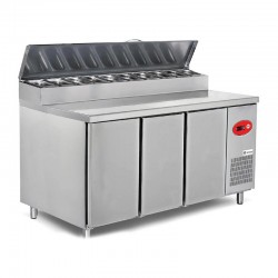 Empero Pizza and Salad Preparation Refrigerator, 3 Doors, 500 L - Empero