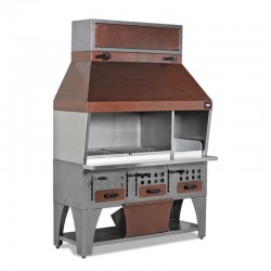 Empero Professional Wall Mounted Grill, 160x75x215 cm, Charcoal - Empero