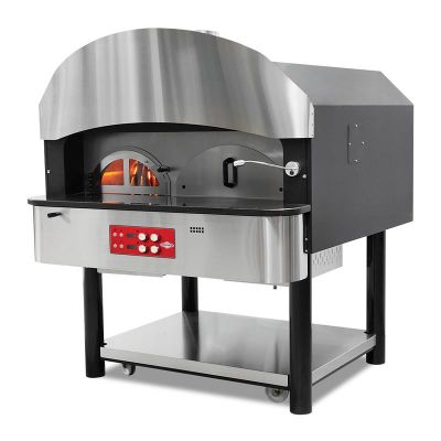 Empero Rotary Pizza Oven, 6 Pizza Capacity, Gas + Wood - 1