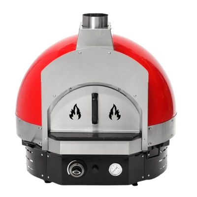  Empero SPO.H-60 Home Type Pizza Oven with stone floor, Gas, Red - 1