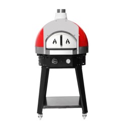 Empero SPO.H-60 Home Type Stone Based Pizza Oven, Wood, Red - Thumbnail