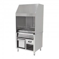 Empero Stainless Wall Type Grill, 96x85x215 cm, Charcoal - Empero