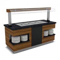 Empero Sumela Bain-marie Hot Service Unit, 4x1/1 GN Capacity - Empero