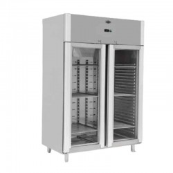 Empero Upright Refrigerator, Glass Double Door, Fan, 1400 L - Empero