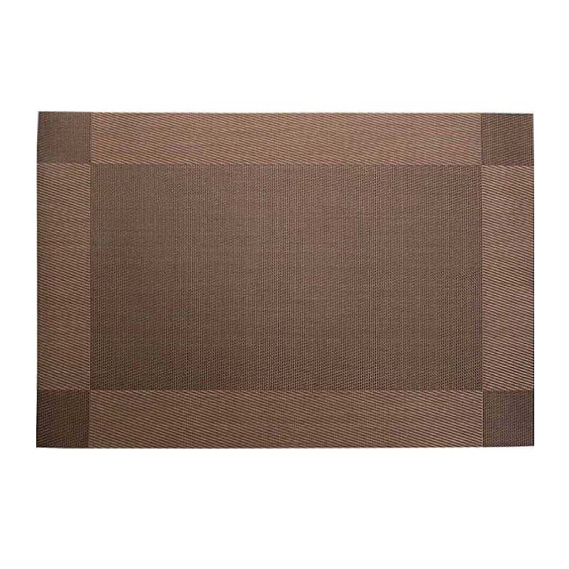 Epinox AS-10A PVC Amerikan Servis, 30x45 cm, Kahverengi - Çerçeveli Desen - Epinox