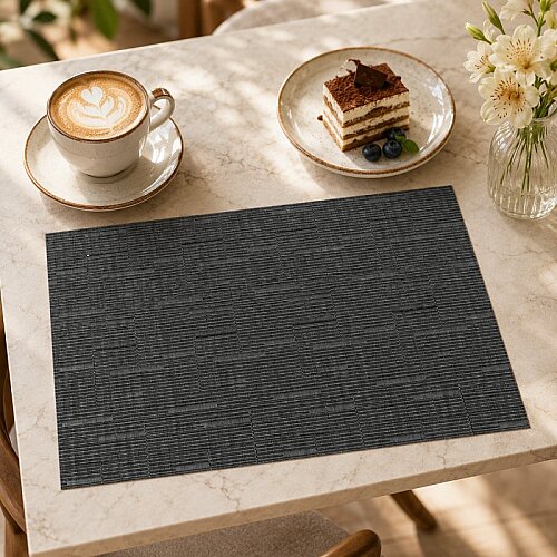 Epinox AS-10D PVC Amerikan Servis, 30x45 cm, Gri - İnce Çizgili Dokulu - 4