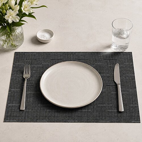 Epinox AS-10D PVC Amerikan Servis, 30x45 cm, Gri - İnce Çizgili Dokulu - 5